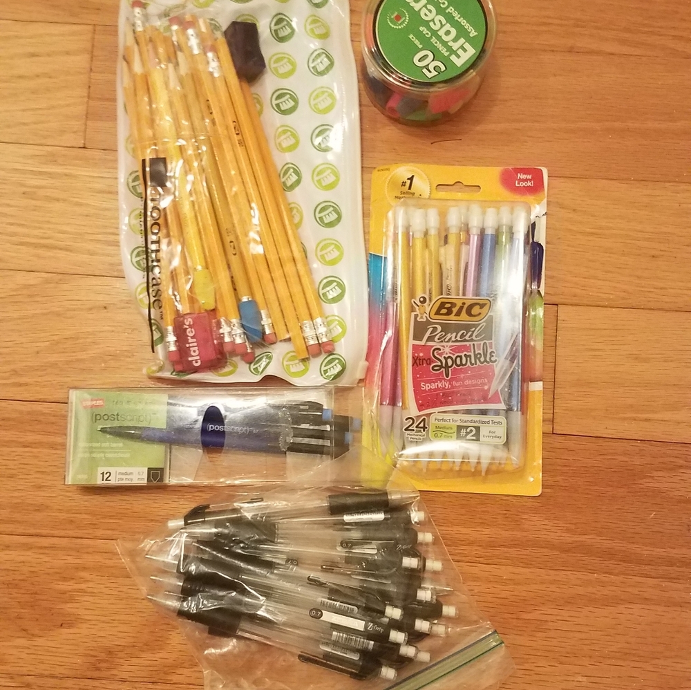 Office Supplies: Mechanical & Wood Pencils Erasers